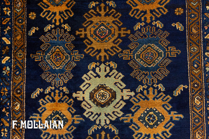 فرش کناره دستباف آنتیک ایرانی لیلیان کد:۵۰۰۶۴۲۵۳